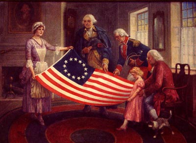 De eerste Amerikaanse vlag