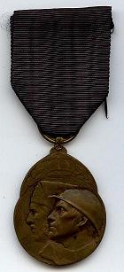 Medaille van de vrijwillige strijder 1914-1918 - Voorkant